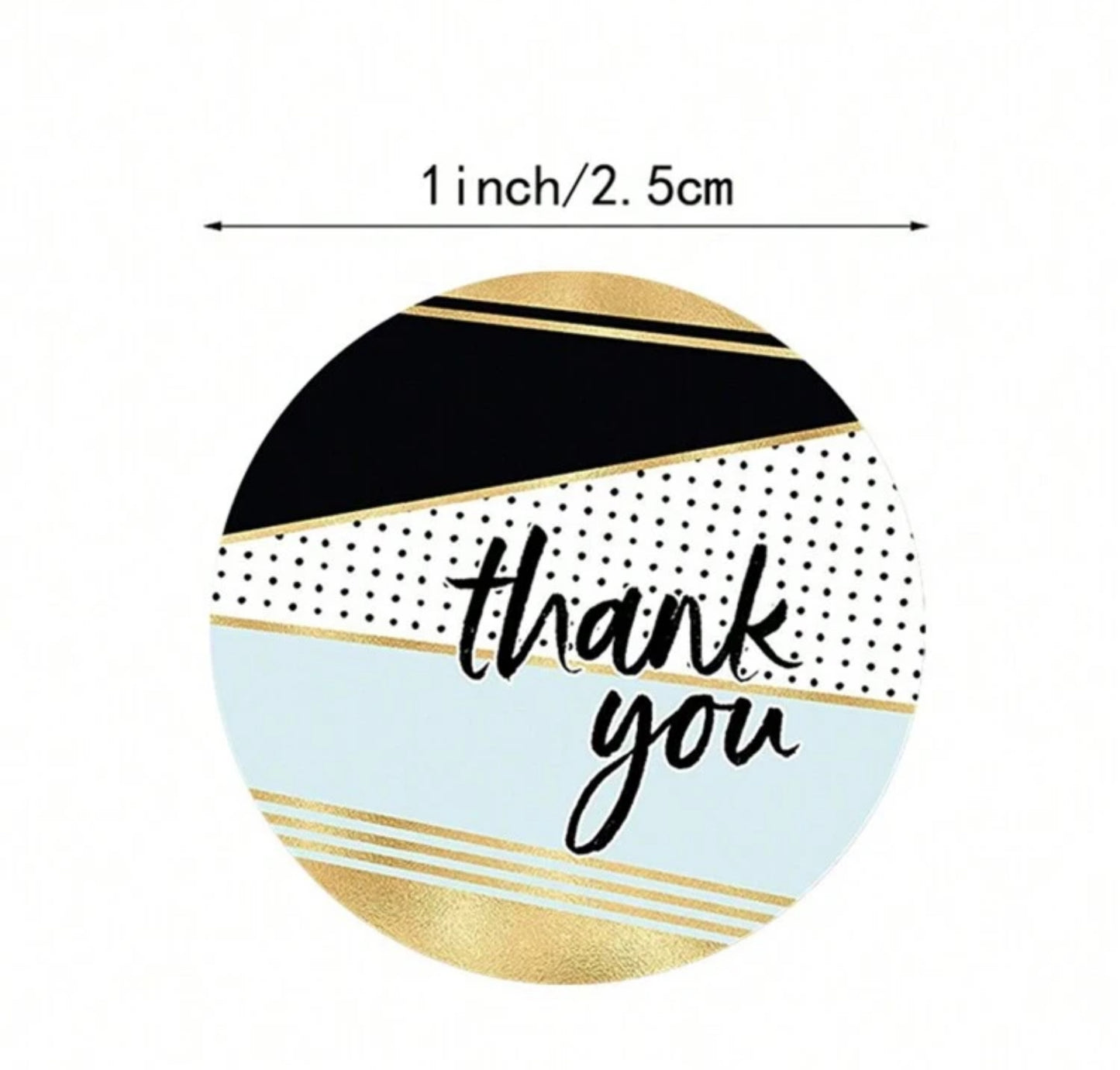 STICKER DE THANK YOU DE COLORES DE 1”