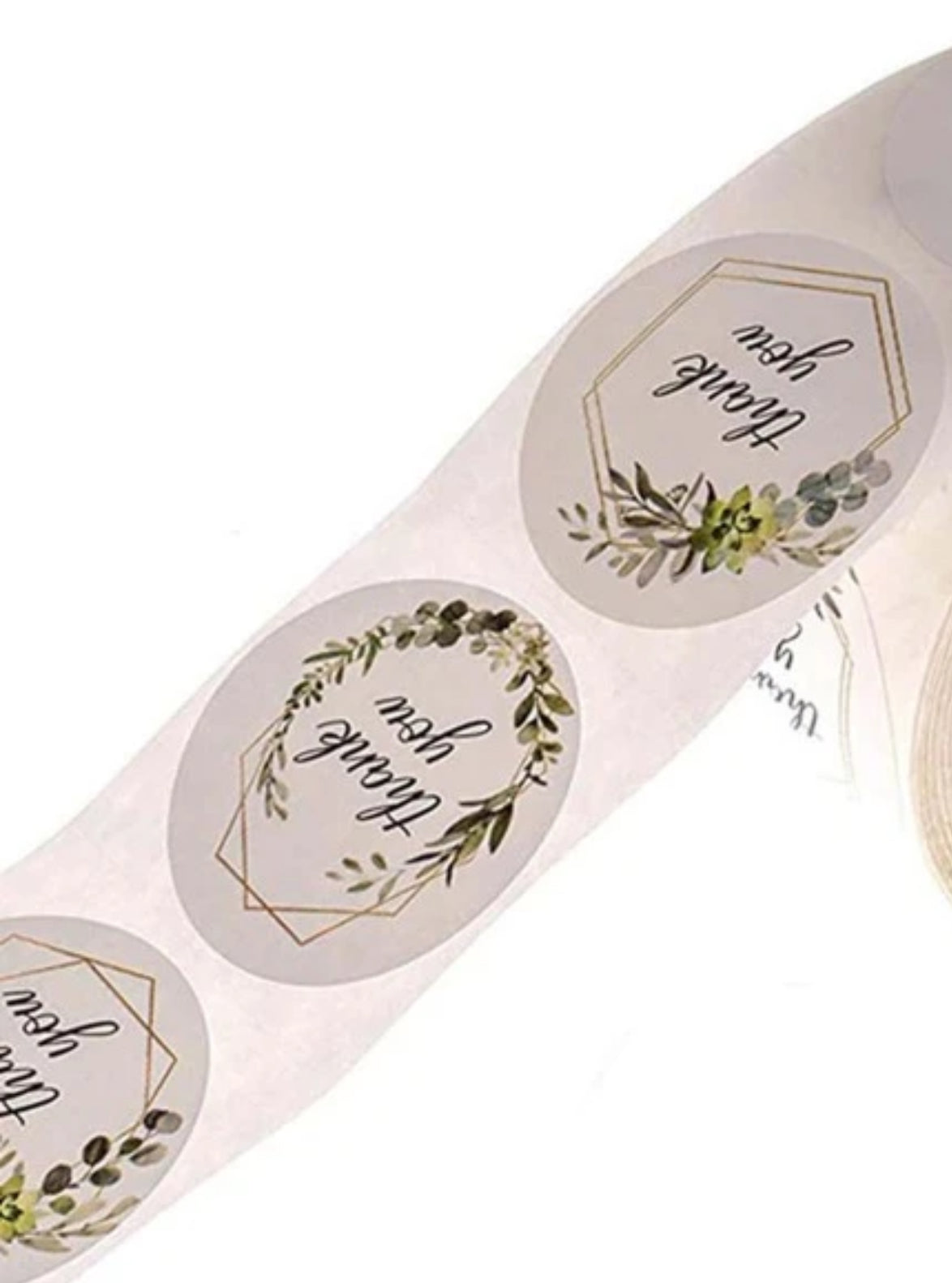 Stickers thank you dear flores de 1”