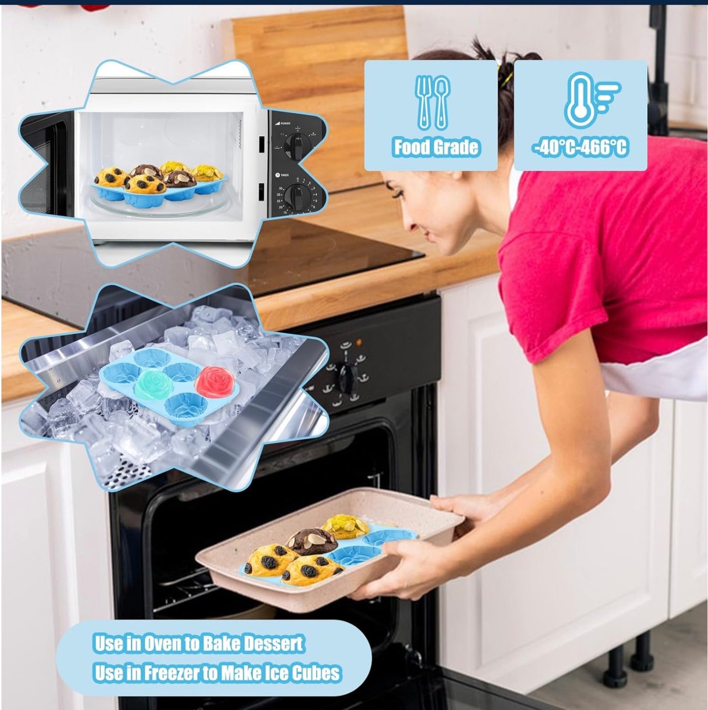 Molde de silicone Rosa