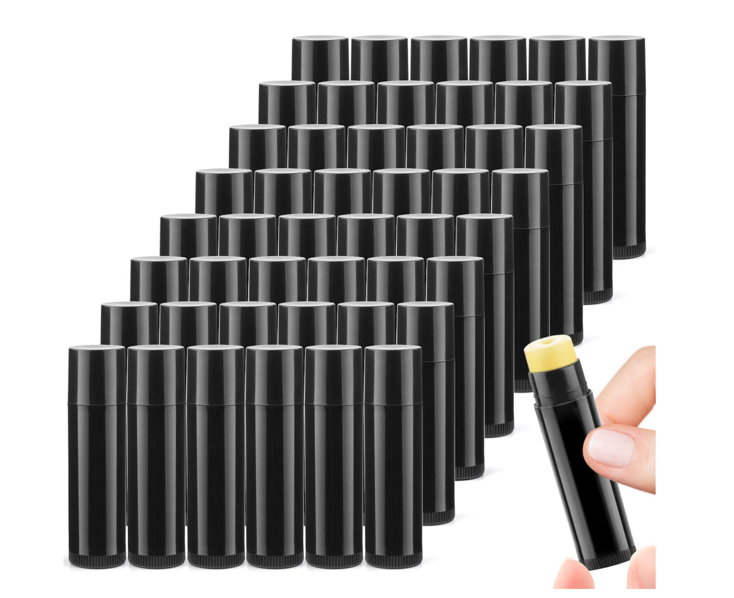 Envase de Lip Balm Negro