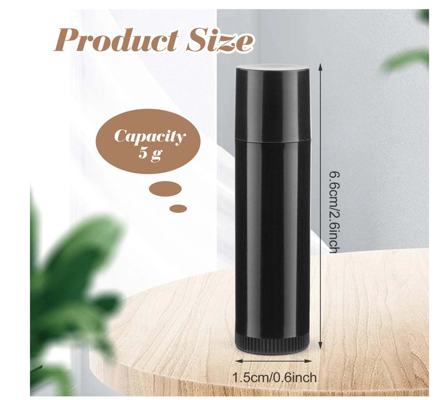 Envase de Lip Balm Negro